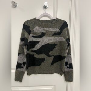 Aqua Camo Sweater- Size S